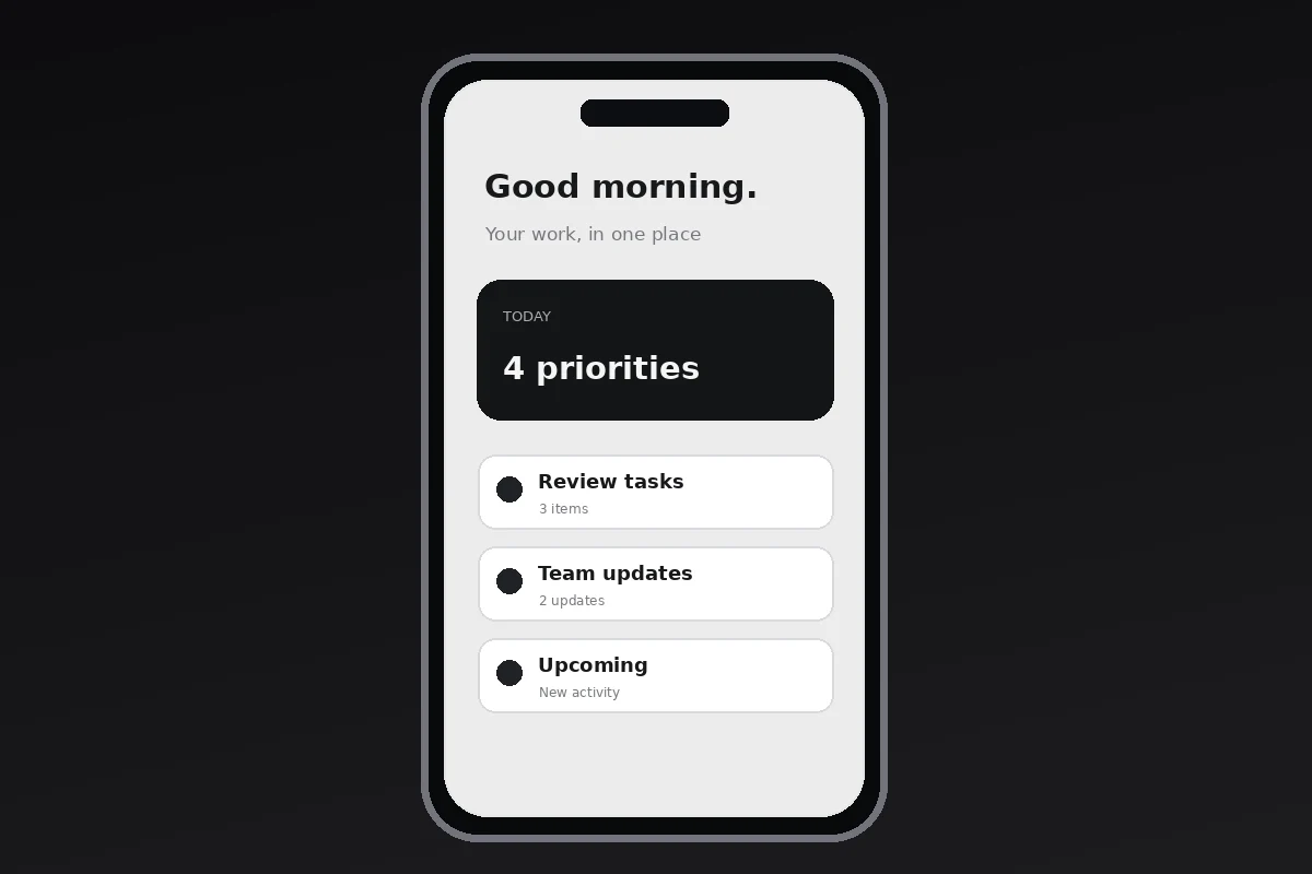 Illustrative concept visual for Apps that are simple to use and ready to evolve.